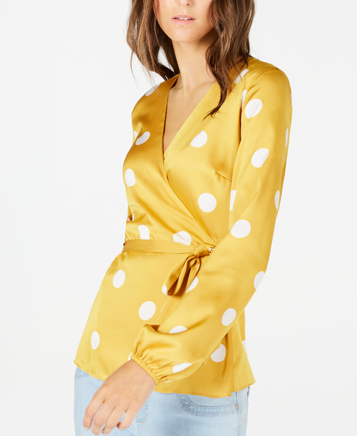 INC Dotted Wrap Blouse