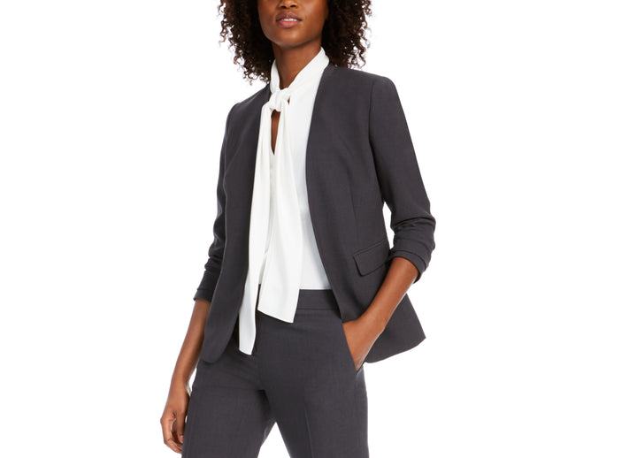 Women's Collarless Open-Front Blazer