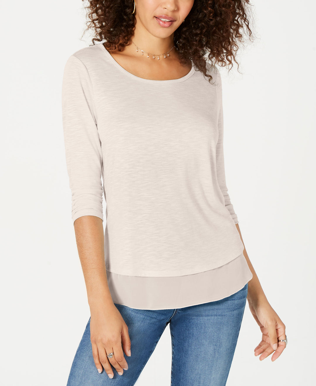 Chiffon-Hem Top