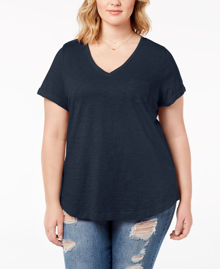 Style & Co Plus Size V Neck T-Shirt