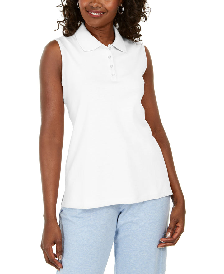 Karen Scott Cotton Polo Shirt