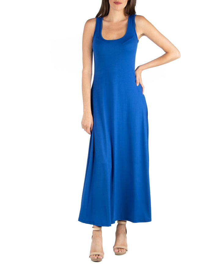 Slim Fit A-Line Sleeveless Maxi Dress