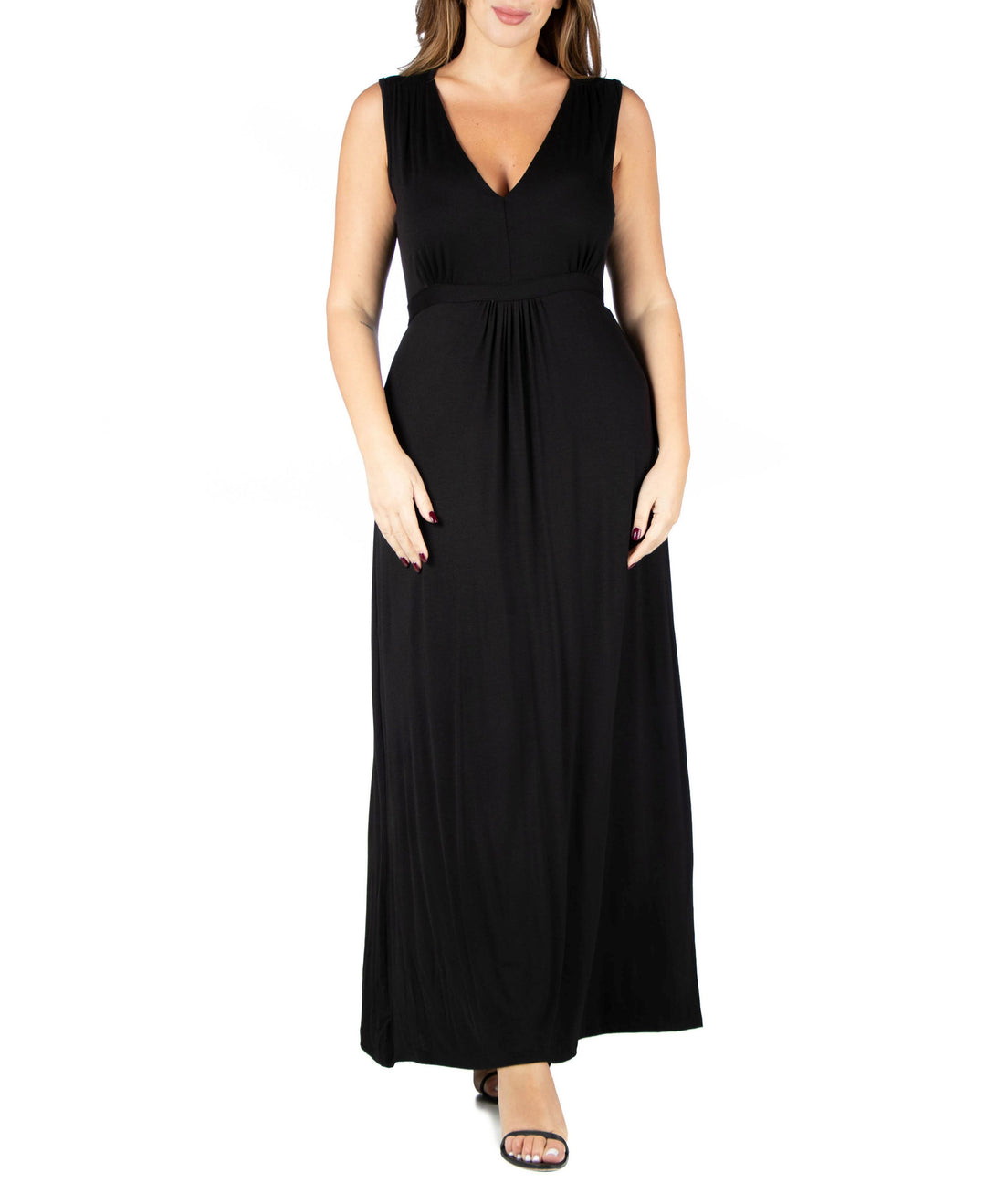Plus Size Sleeveless Empire Waist Maxi Dress USAFashion Plus Size Sleeveless Empire Waist Maxi Dress USAFashion