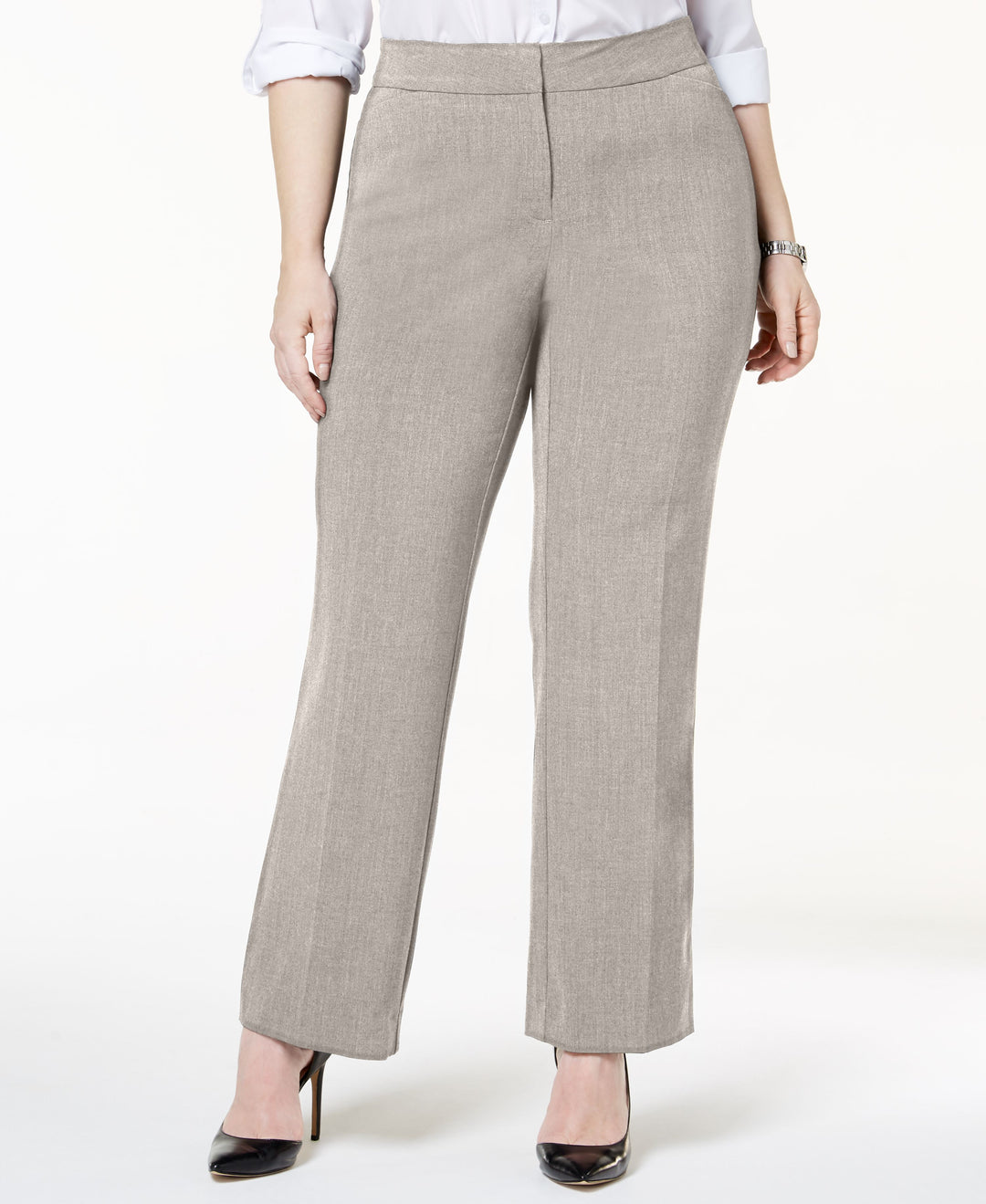 Plus & Petite Plus Size Curvy-Fit Straight-Leg Pants