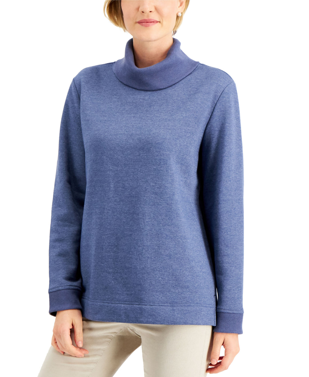 Karen Scott Cotton Turtleneck Sweater