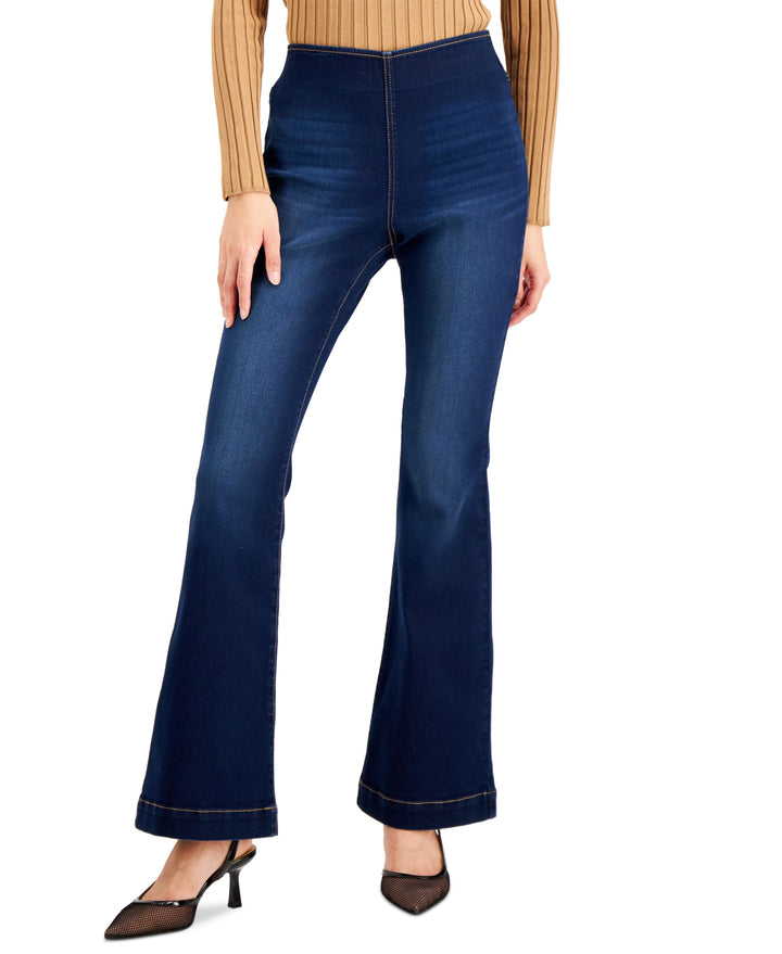 Petite Pull-On Flared Jeans