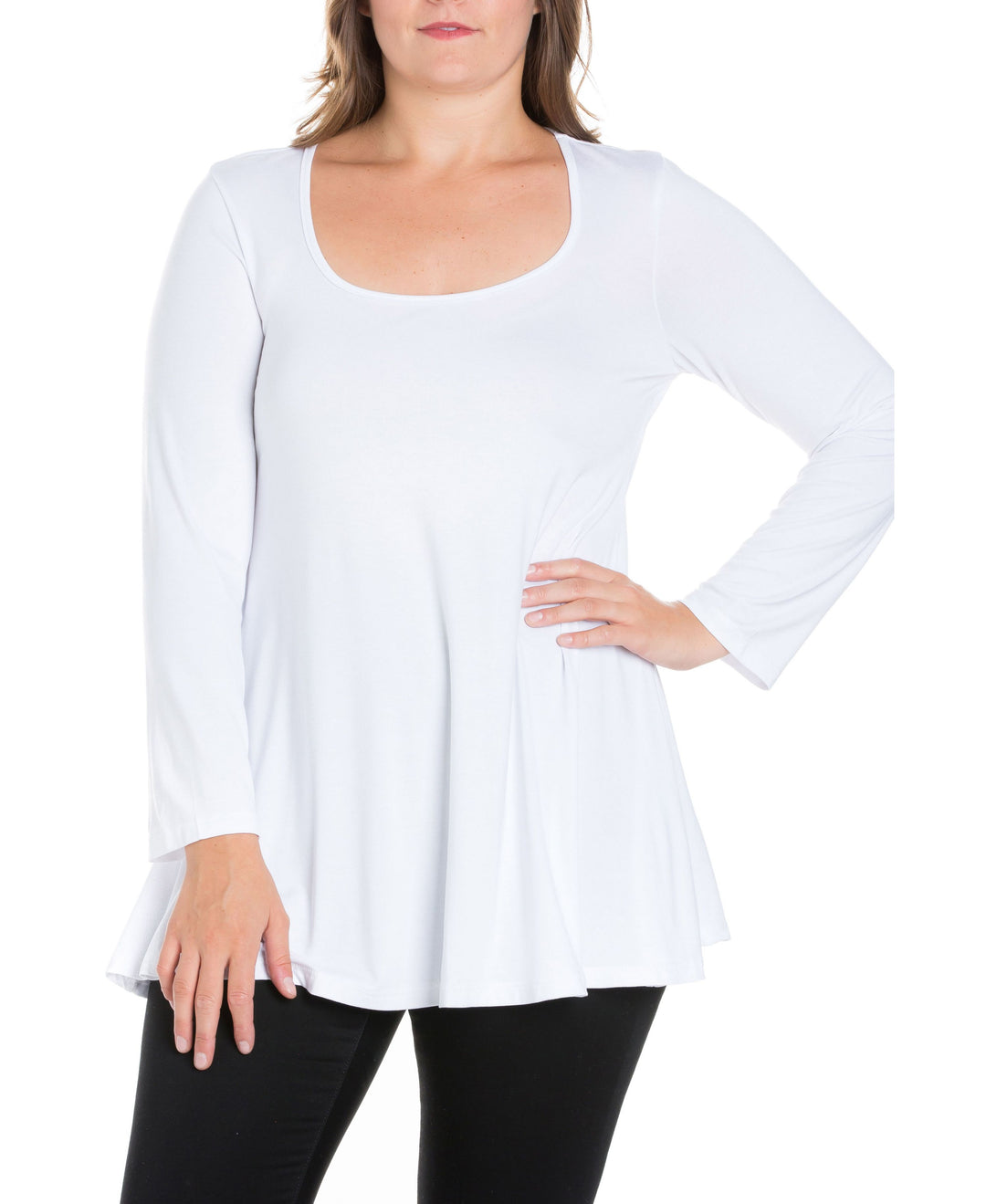 Women's Plus Size Poised Swing Tunic Top