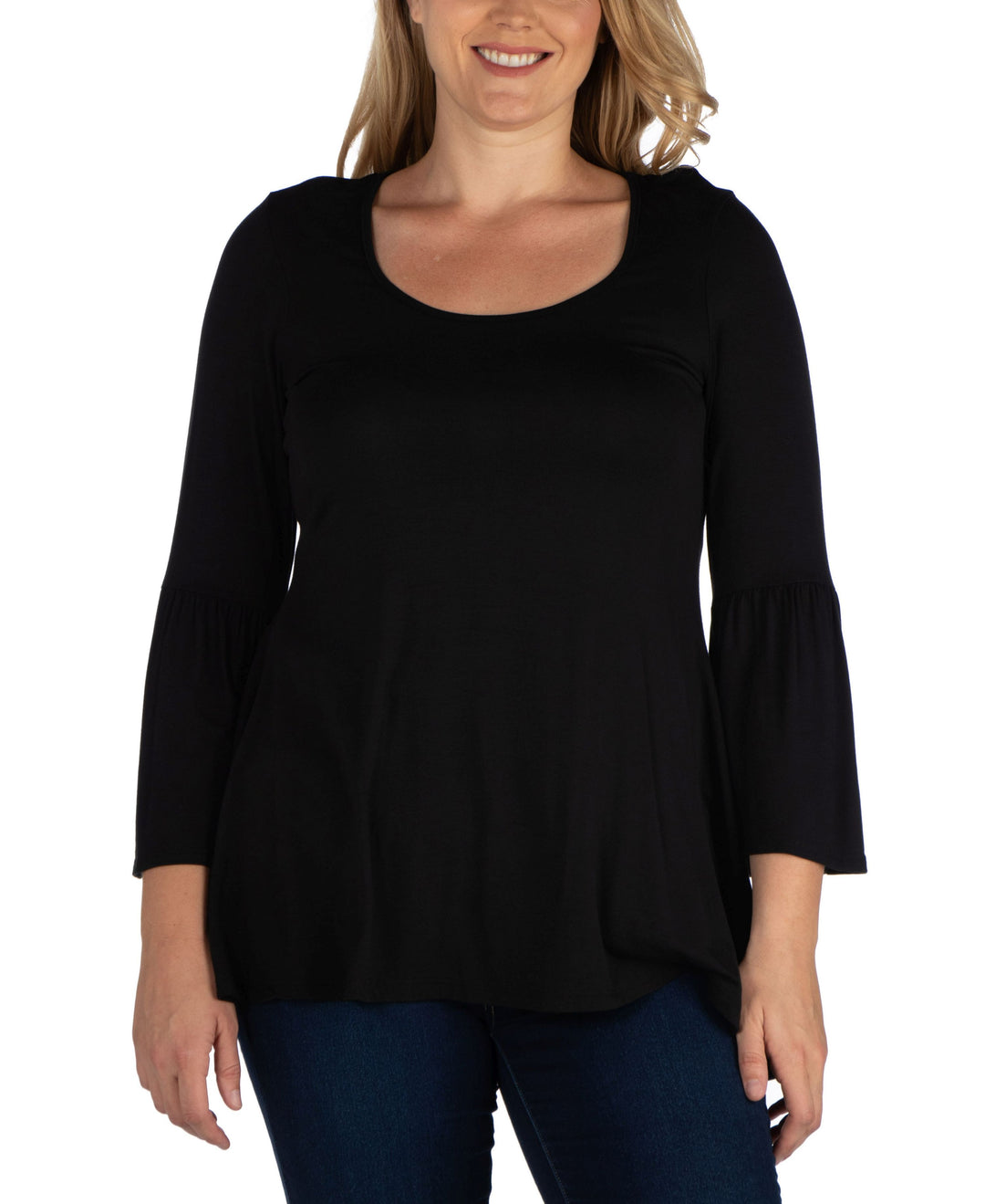 Women's Plus Size Flared Tunic Top