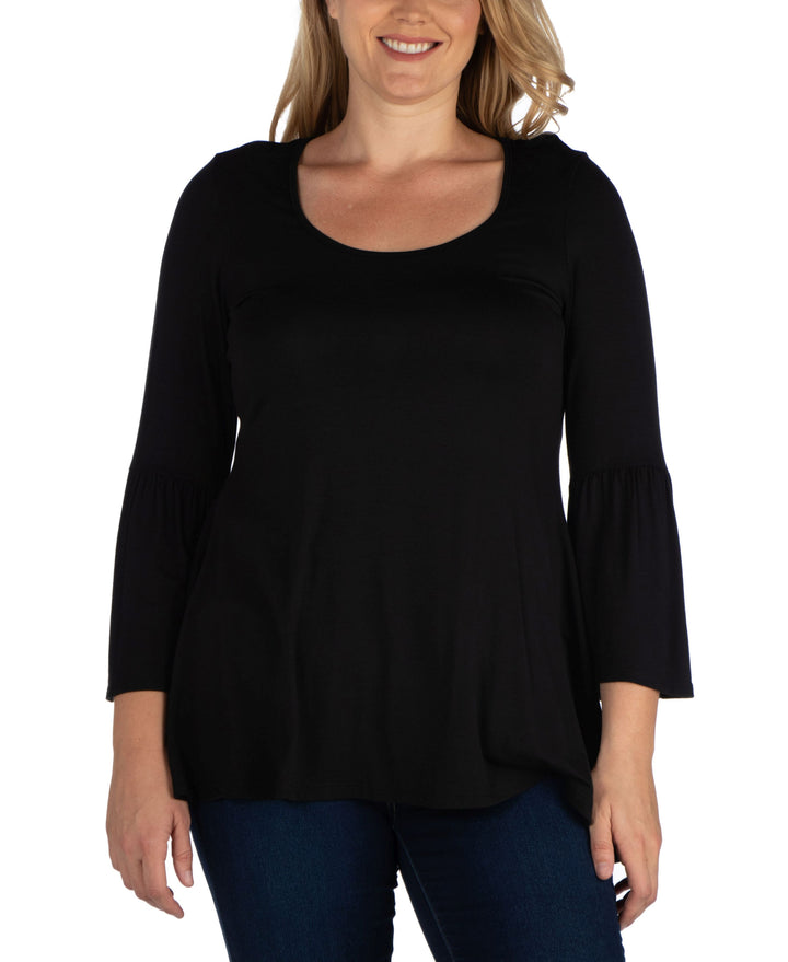 Women's Plus Size Flared Tunic Top