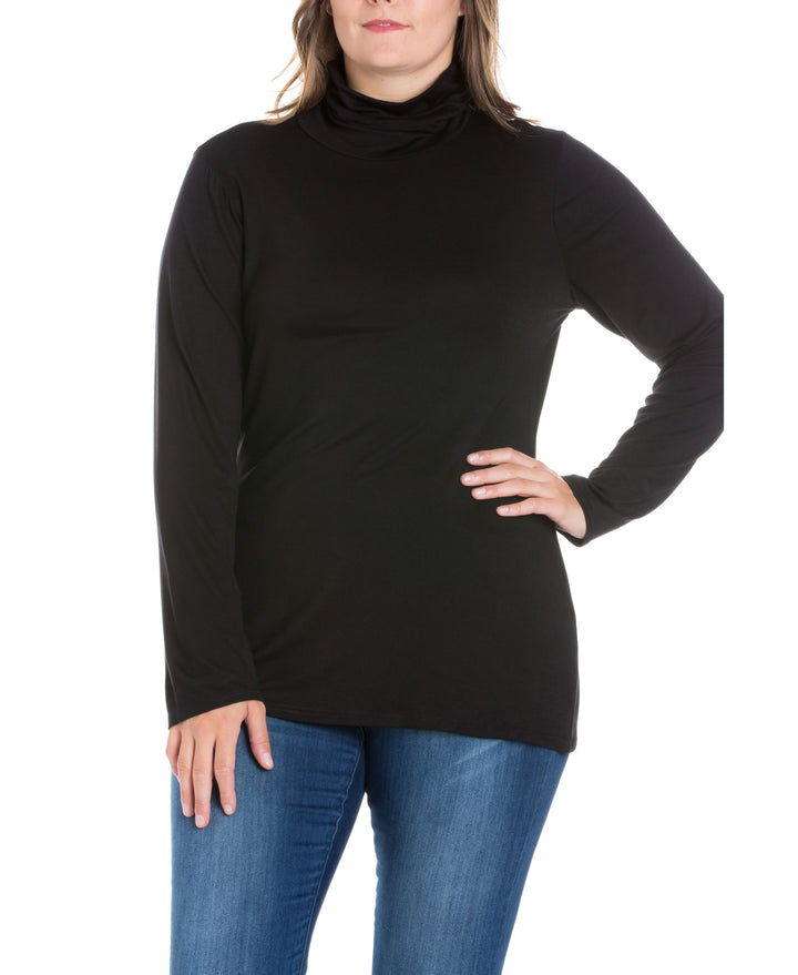 Women's Plus Size Classic Turtleneck Top
