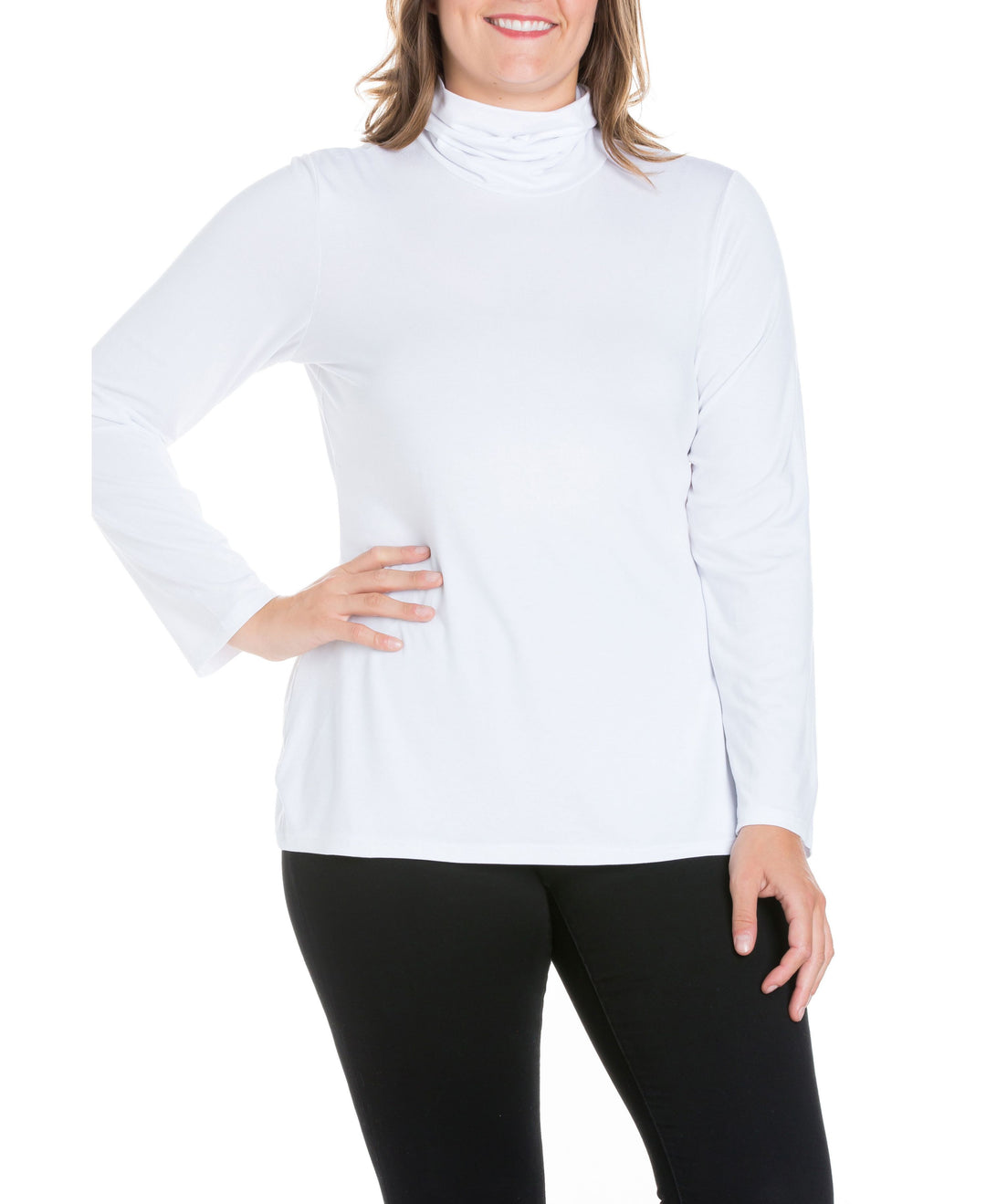 Women's Plus Size Classic Turtleneck Top