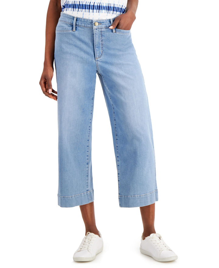 Charter Club Cropped Wide Leg Jeans