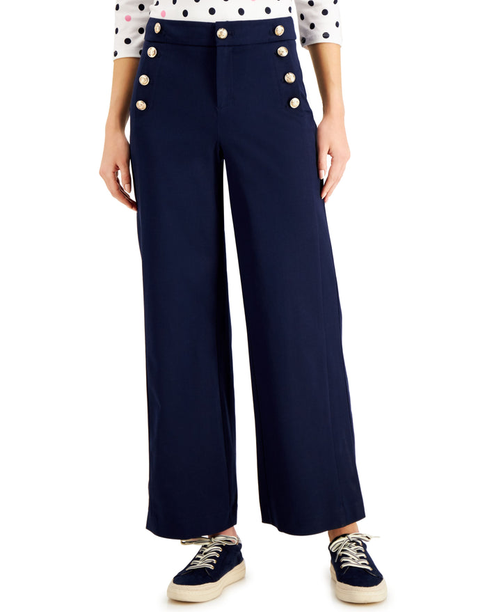 Charter Club Womens Wide Leg Sailor Pants