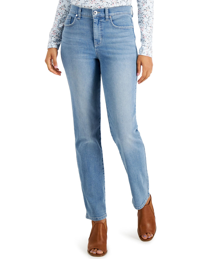 Petite Straight Leg High Rise Jeans