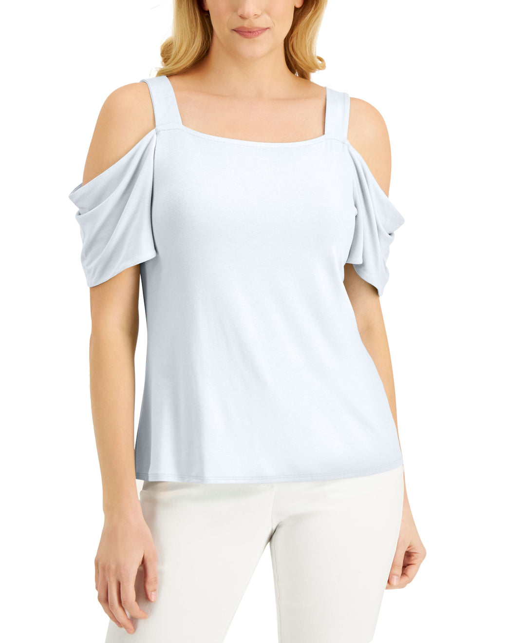 JM Collection Cold Shoulder Top