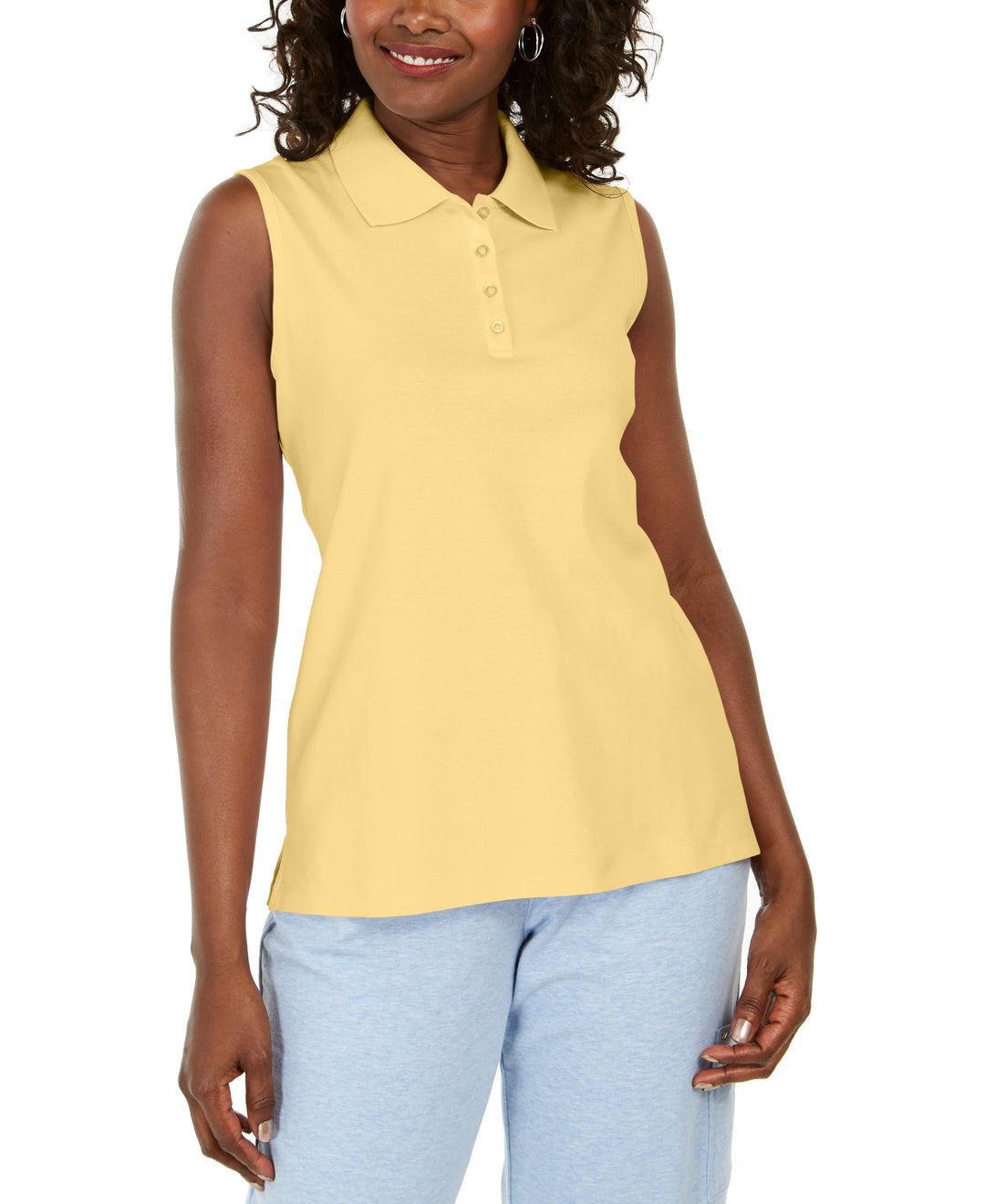 Karen Scott Cotton Polo Shirt