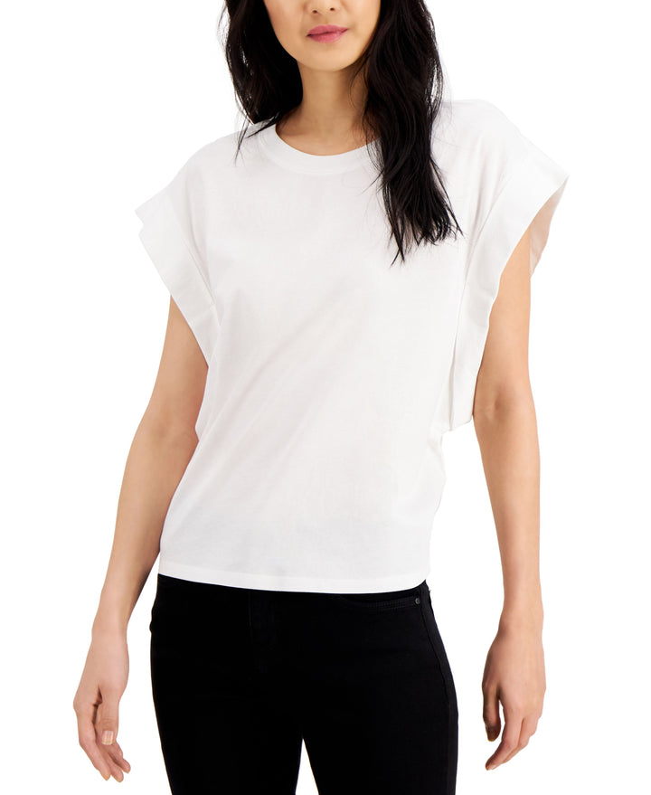 INC International Concepts Womens Rolled Sleeve T-Shirt