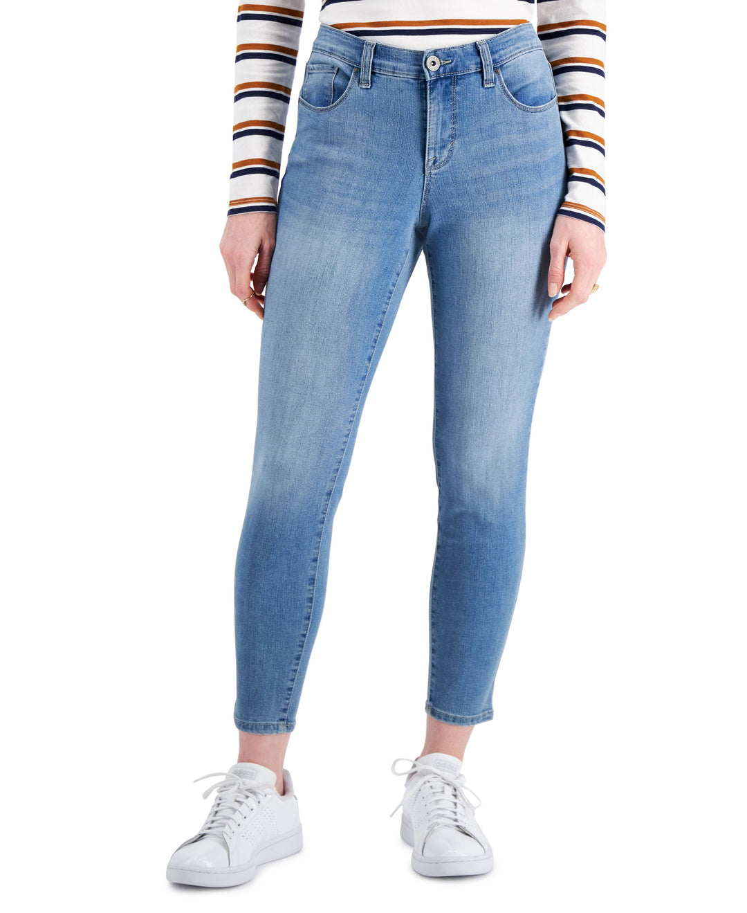 Style & Co Petite Mid Rise Curvy Skinny Jeans