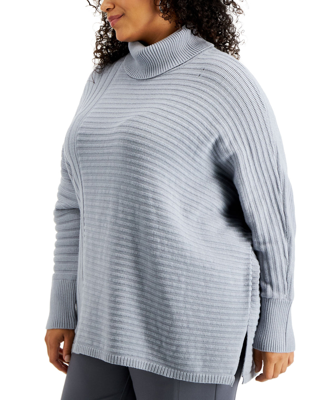 Alfani Plus Size Ribbed Turtleneck Sweater