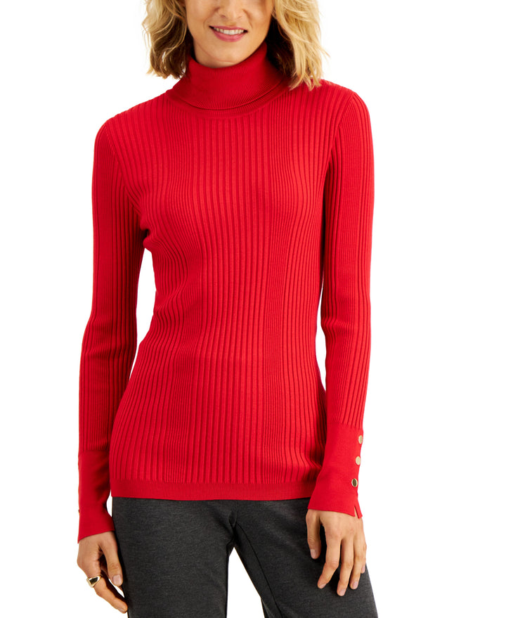 Petite Ribbed Turtleneck Sweater