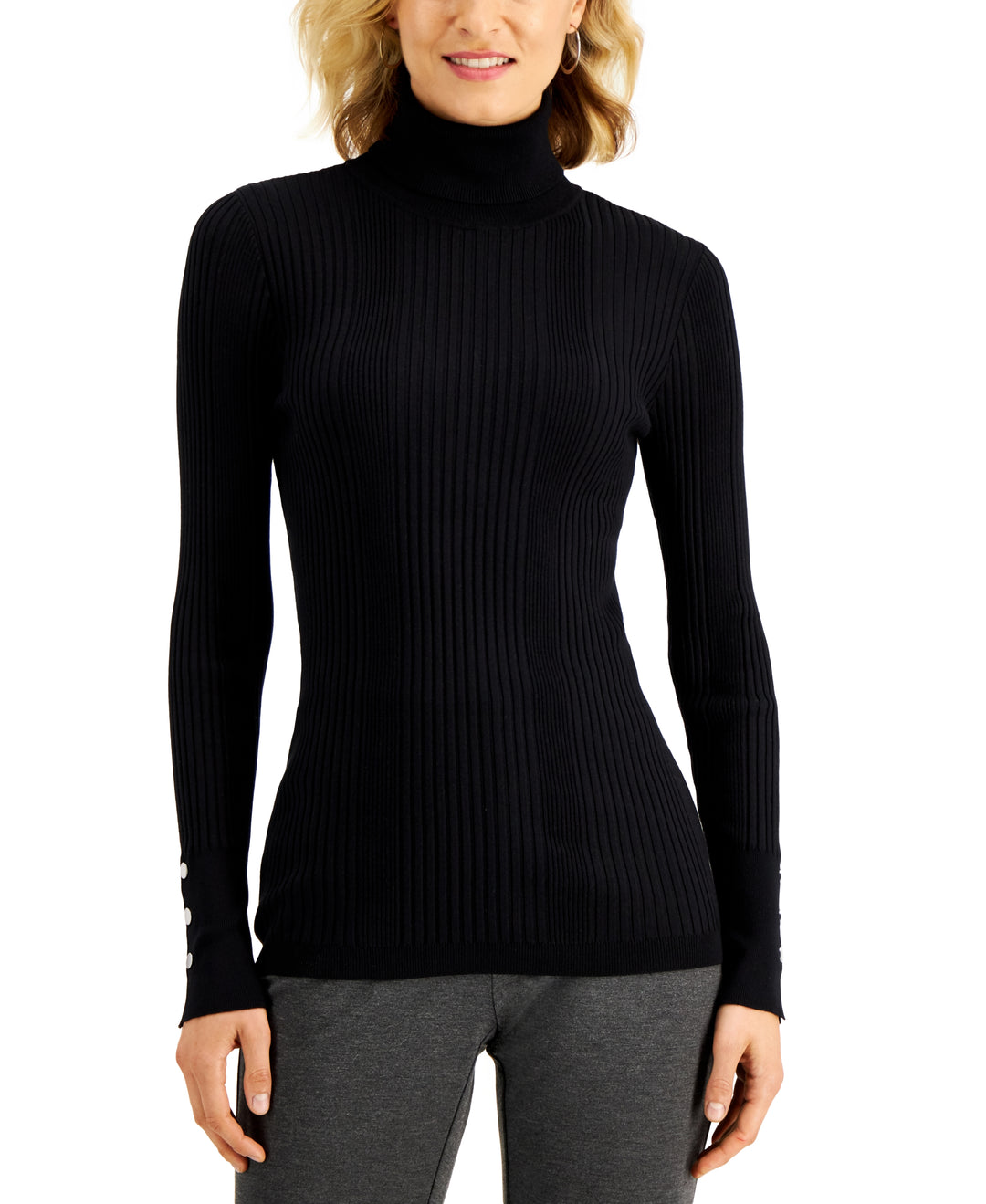 Petite Ribbed Turtleneck Sweater