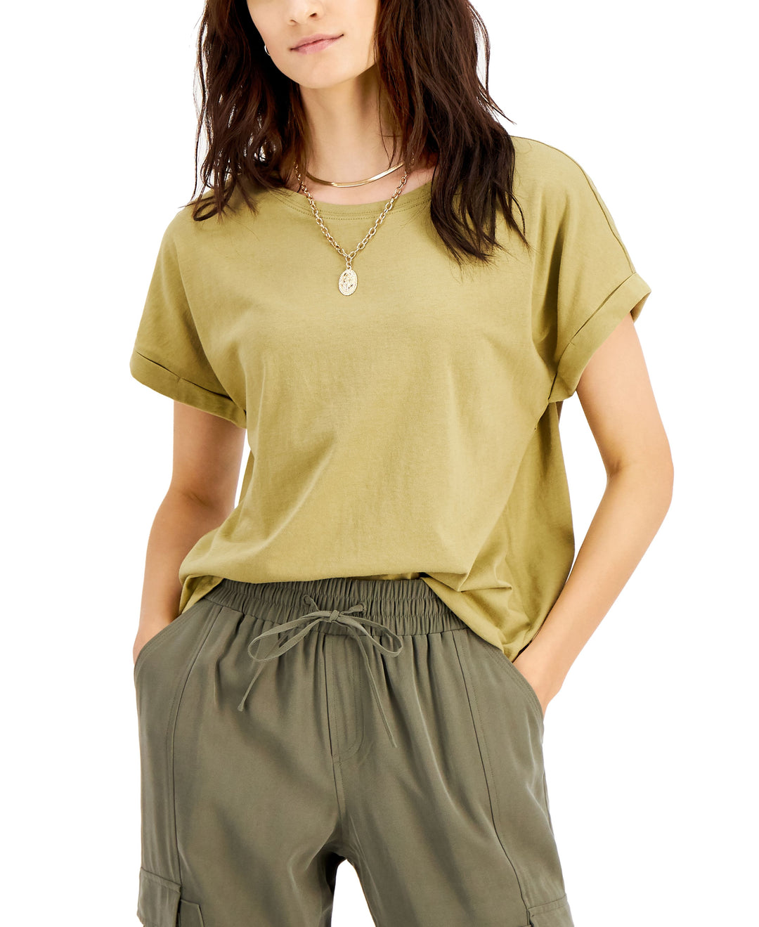 INC International Concepts Boxy Crewneck T-Shirt