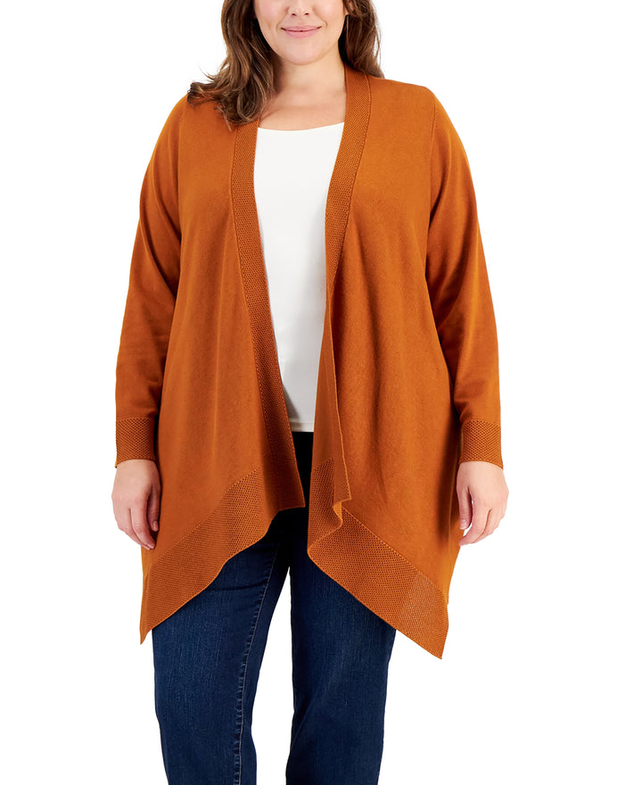 Plus Size Open-Front Cardigan