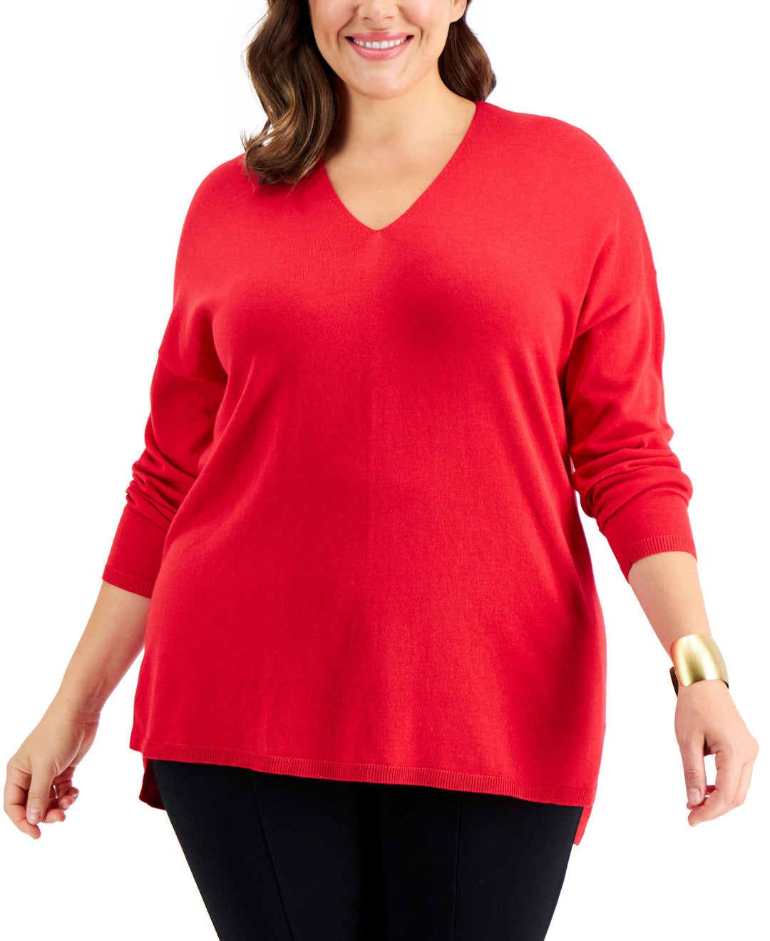 Plus Size V-Neck Sweater