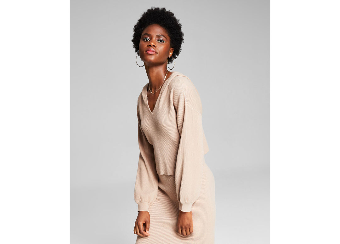 Now This Oversized Cropped Hoodie