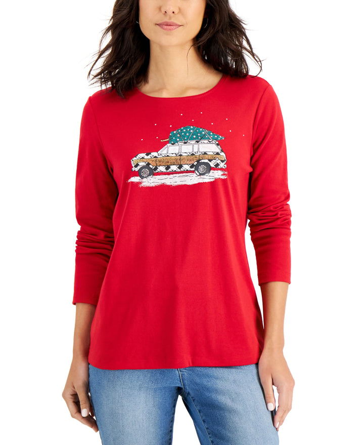 Karen Scott Road Trip Holiday Top