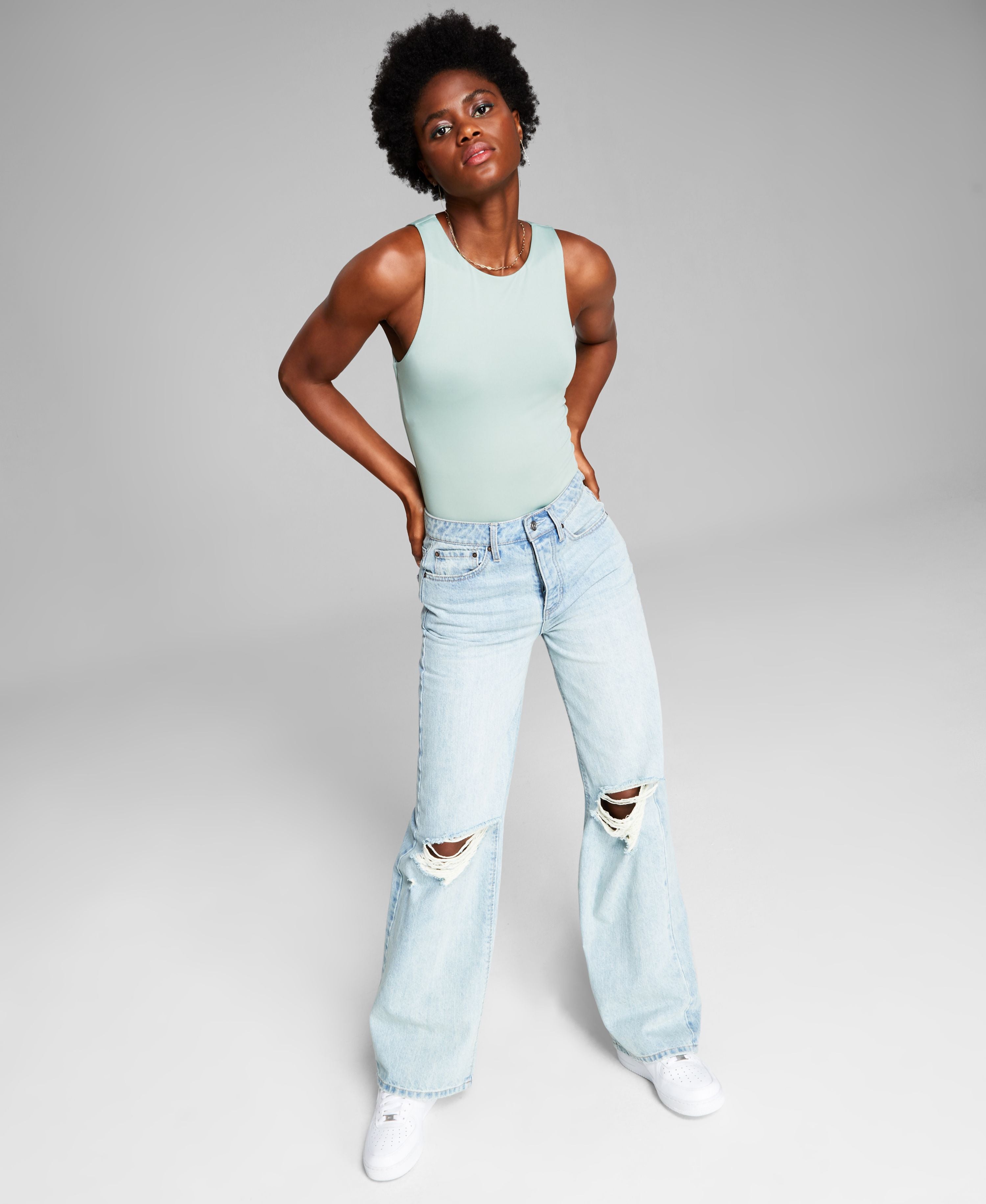 Now This Womens High Neck Bodysuit