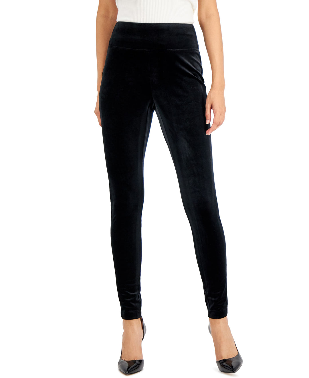 International Concepts Womens Velvet Non Seam Skinny Leggings