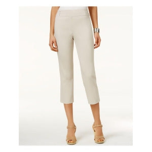 Petite Rivet-Detail Tummy Control Capri Pants