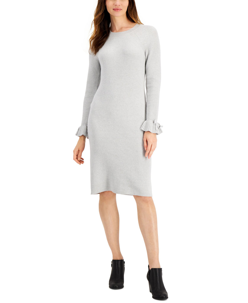 Charter Club Ribbed Sweater Dress Grey Slate Heather XL, Women's, Gray
