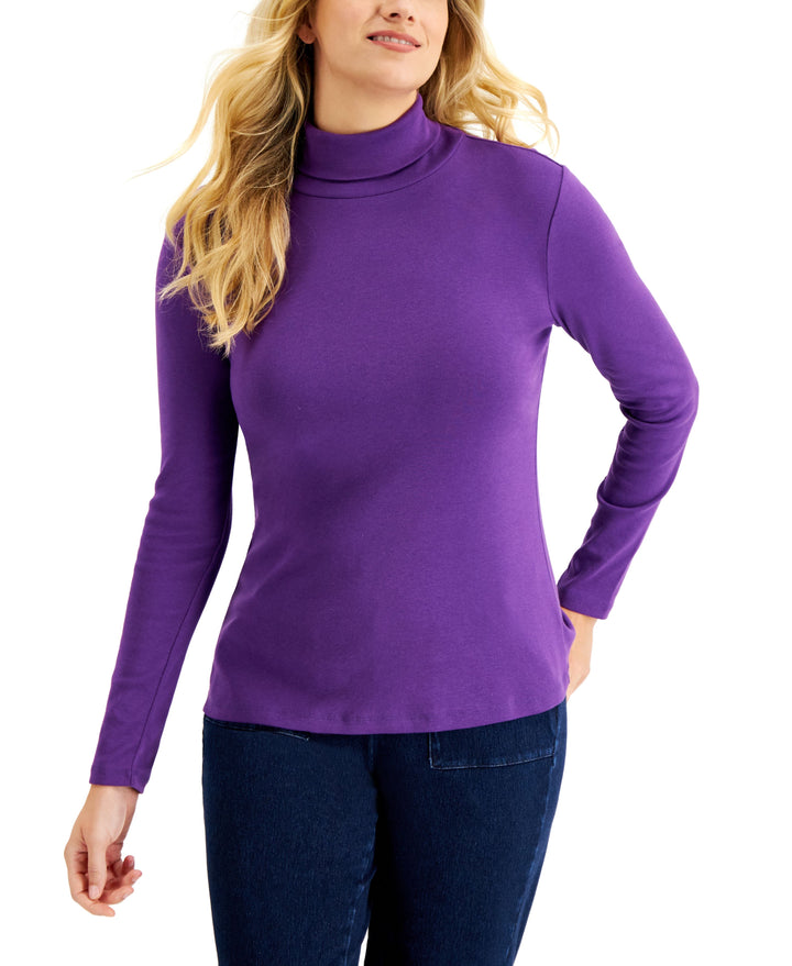Charter Club Pima Turtleneck Top