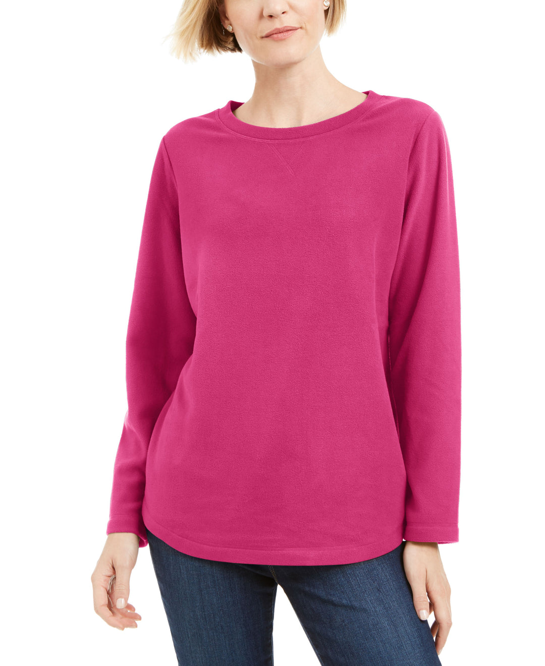 Karen Scott Petite Microfleece Pullover Sweatshirt