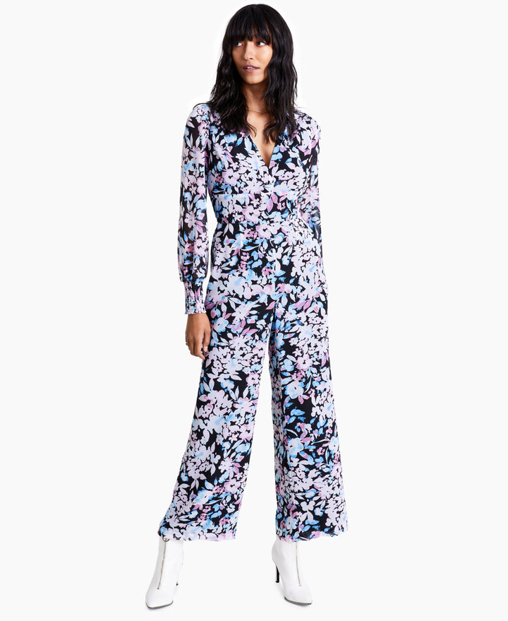 Bar III Floral Print Jumpsuit