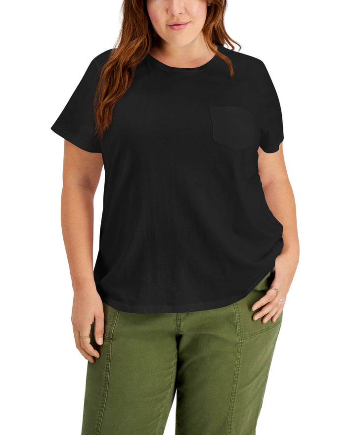 Style & Co Plus Size Solid Classic T-Shirt