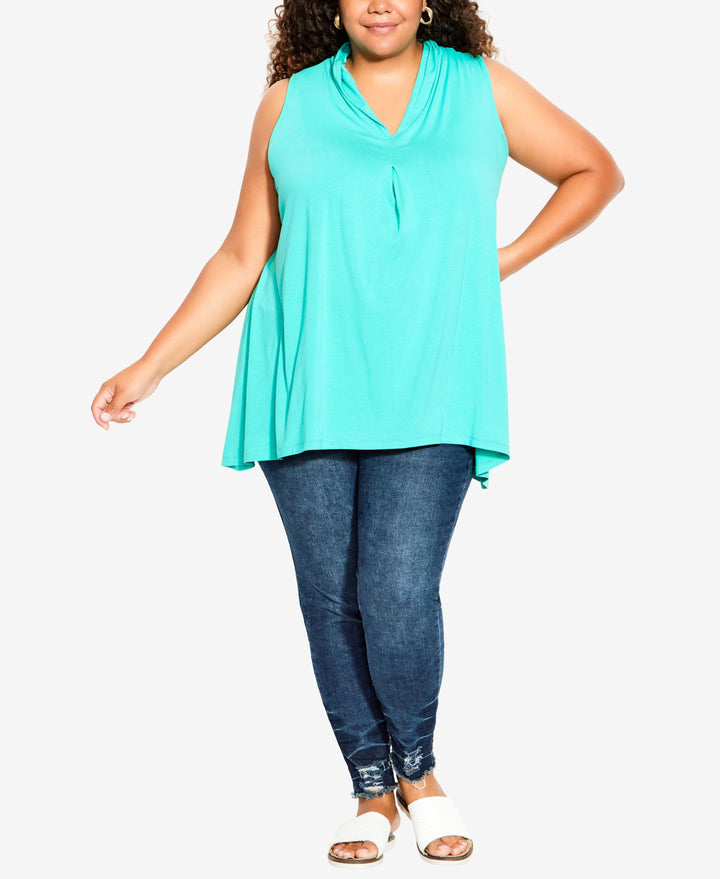 Plus Size Aria Pleat Top