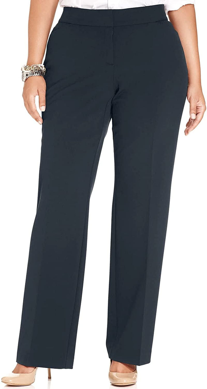Plus & Petite Plus Size Curvy-Fit Straight-Leg Pants
