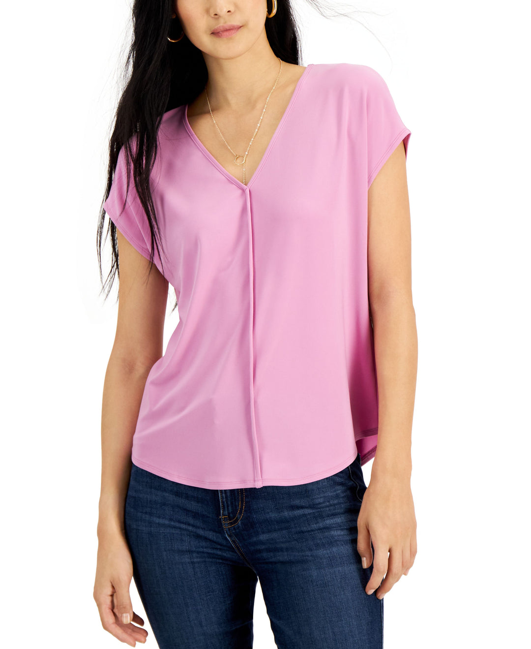 Seamed V-Neck Top