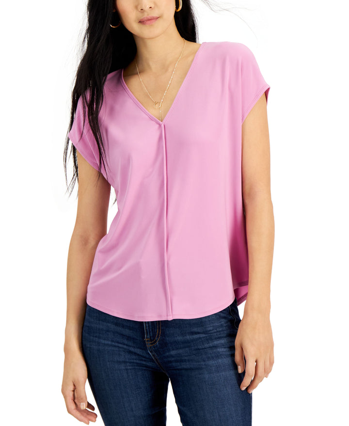 Seamed V-Neck Top