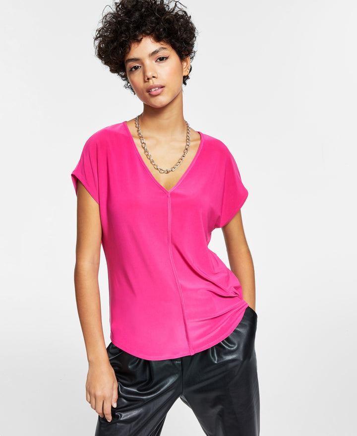Seamed V-Neck Top