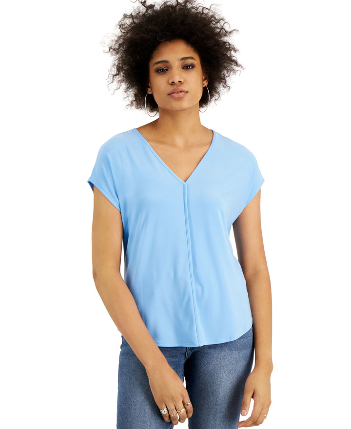 Seamed V-Neck Top