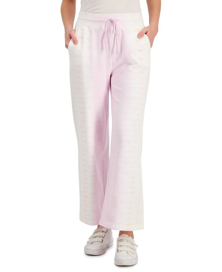 Style & Co Petite Cropped Tie Dyed Sweatpants