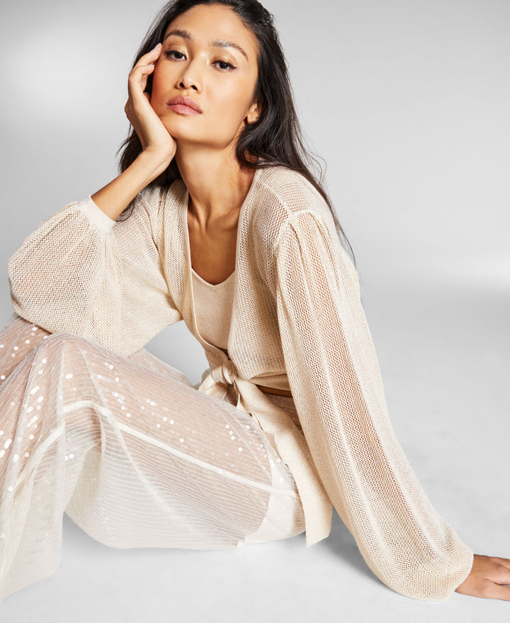Jeannie Mai X Inc Tie Front Sweater