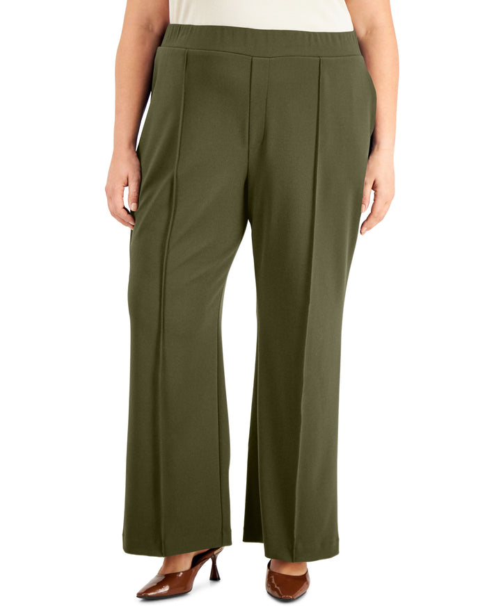 Alfani Plus Size Pull On Straight Pants