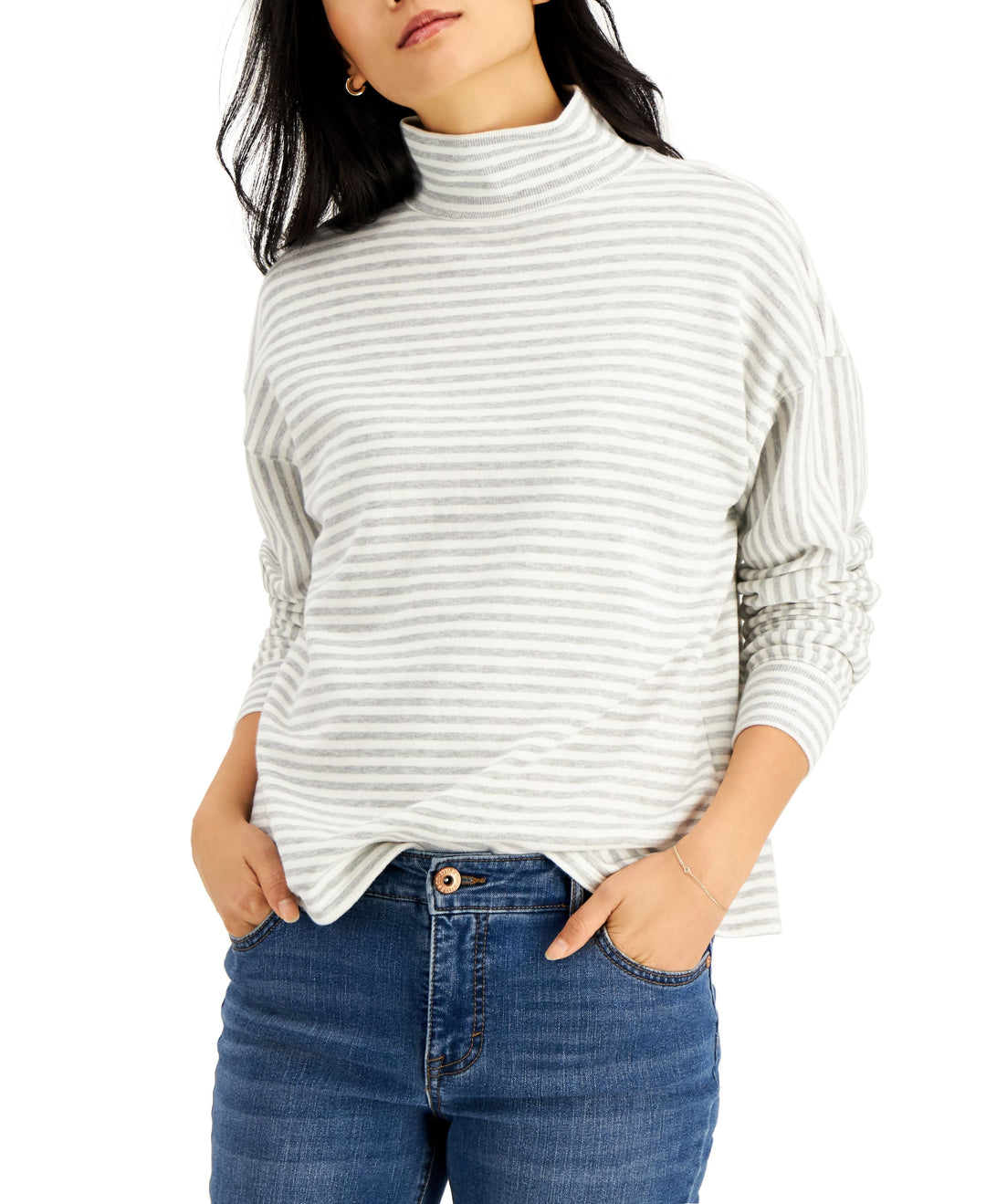 Style & Co Mock Neck Sweatshirt