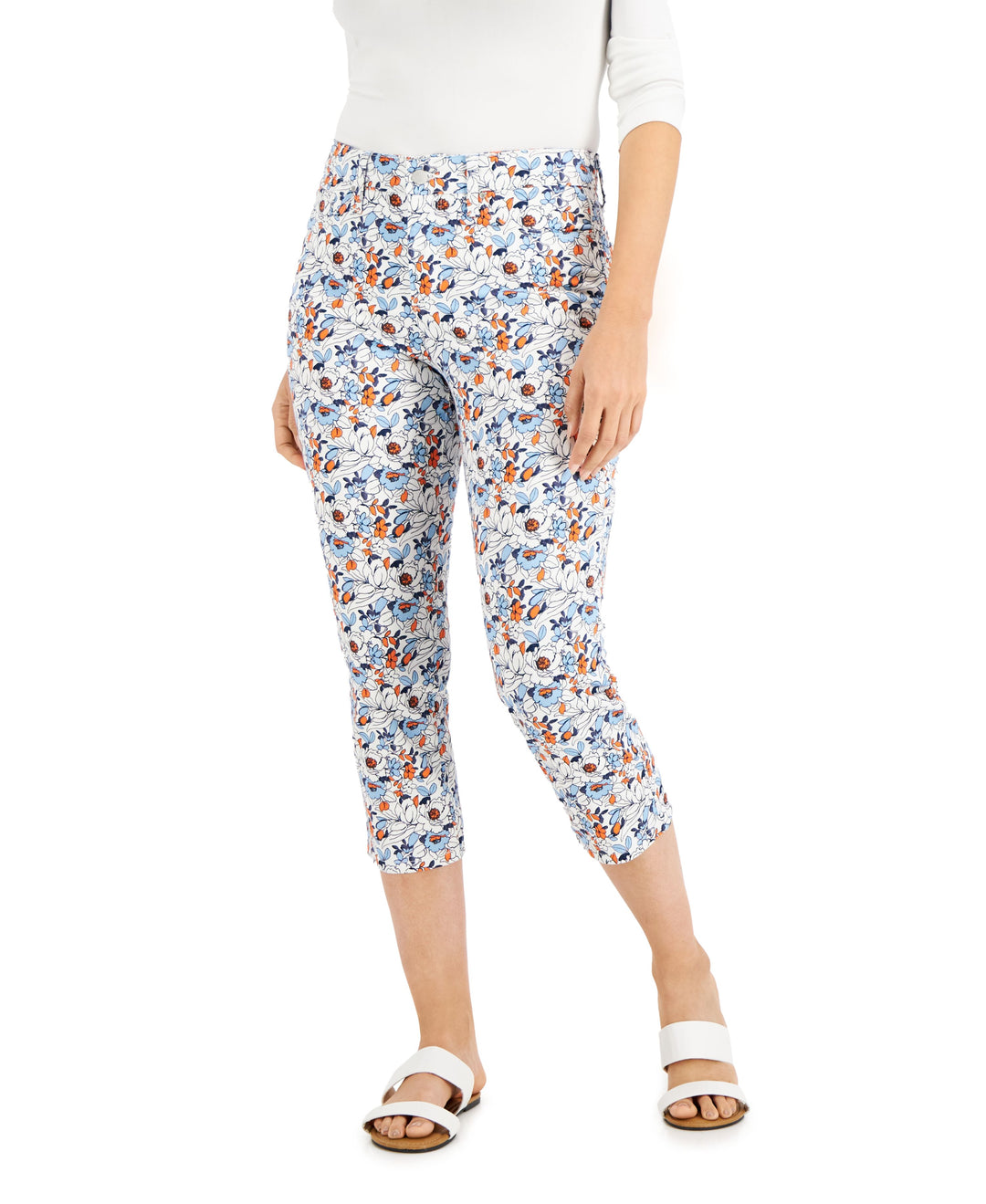 Charter Club Womens Bristol Printed Tummy Control Jeans