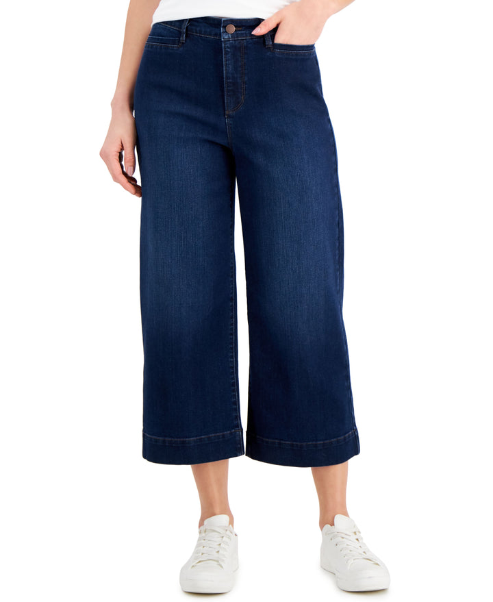 Charter Club Cropped Wide Leg Jeans